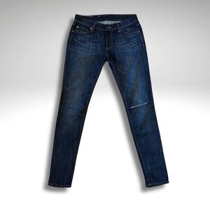 Denim & Supply Ralph Lauren Dark Wash Distressed Knee Skinny Jeans 29 X 32